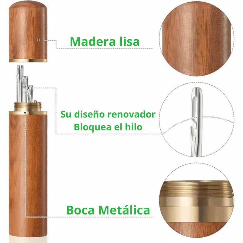 24 Agujas Enhebrado Automatico (+2 cajas de madera)